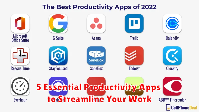 5 Essential Productivity Apps to Streamline Your Work