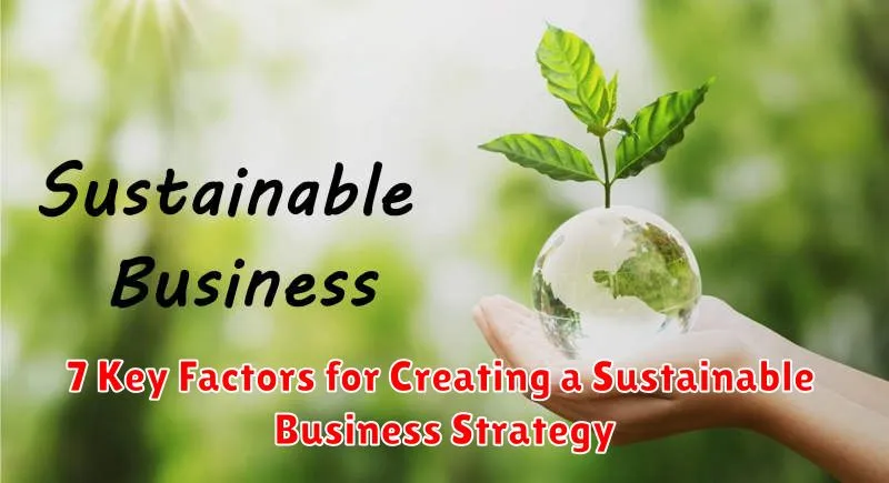 7 Key Factors for Creating a Sustainable Business Strategy