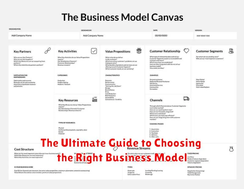 The Ultimate Guide to Choosing the Right Business Model